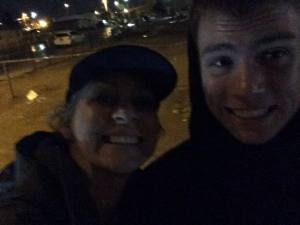 My son and I giving a helping hand. 